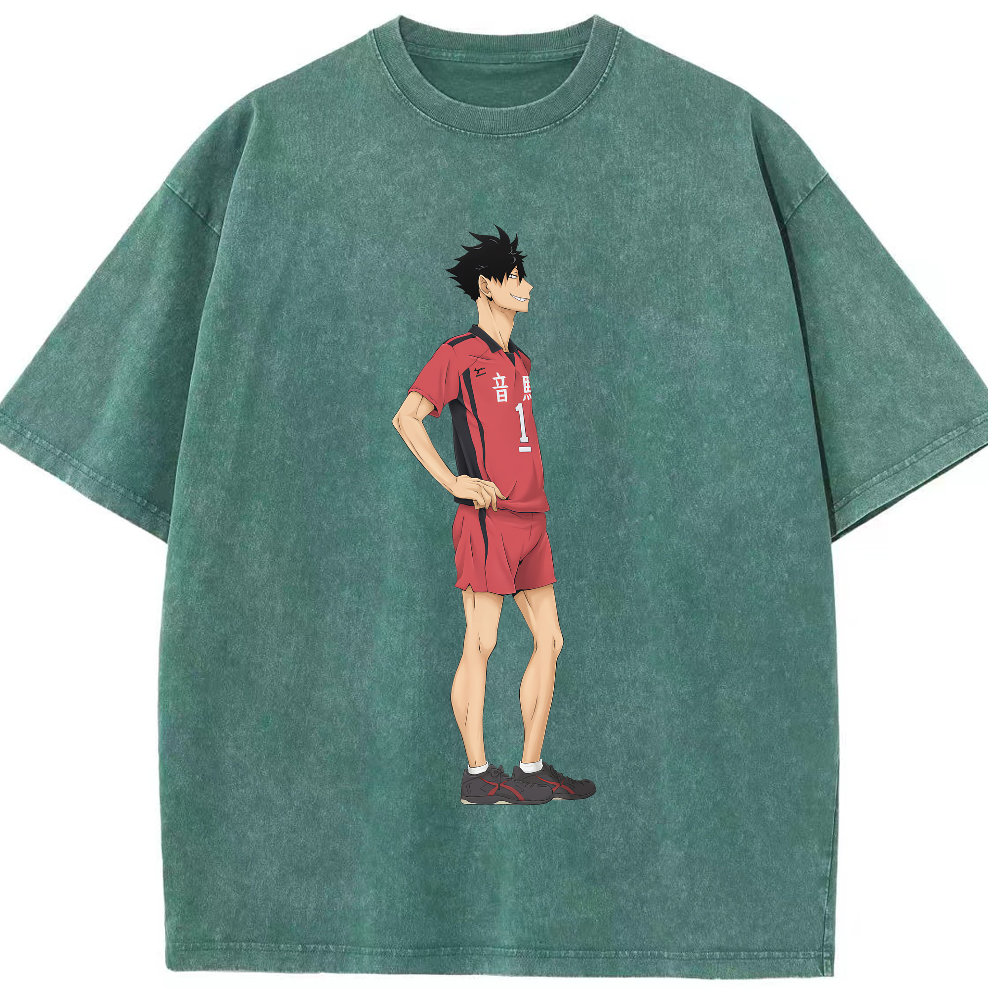 （画像用） ハイキュー!! Haikyu!! 綿100% ヴィンテージ風 半袖Tシャツ（フロントプリント）